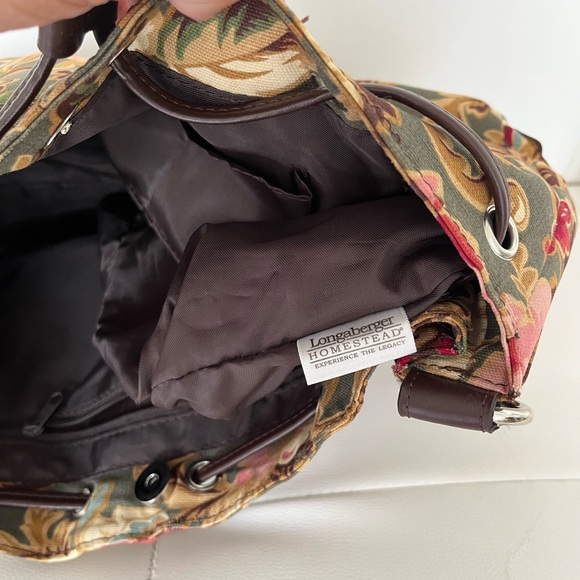 Longaberger shoulder bag bucket drawstring bag - Picture 9 of 12